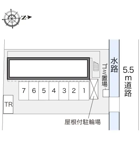 ★手数料０円★福山市手城町　月極駐車場（LP）